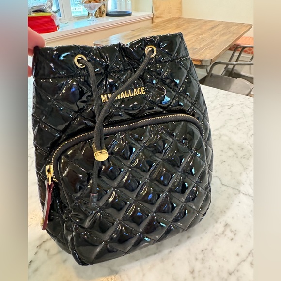 MZ Wallace patent quilted Crosby bucket bag - Picture 2 of 8